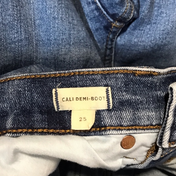 Madewell Women's Cali Demi-Boot Straight Leg Blue Jeans, Size 25 - Picture 6 of 7